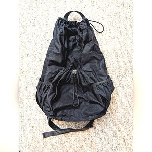 Stylish Black Drawstring Backpack